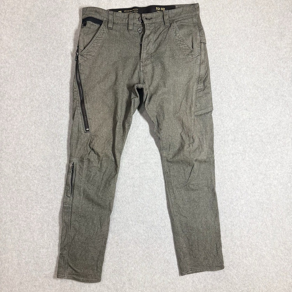 G Star Raw CITISHIELD 3D CARGO SLIM TAPERED Pants Mens 32x29 Gray Zipper Pockets